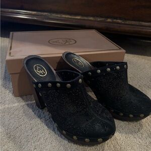 Ash Black Studded Women's Mules